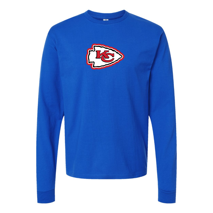 Youth KC Chiefs Logo Cotton Long Sleeve T-Shirt