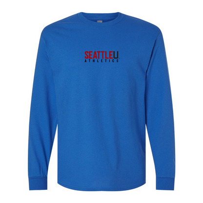 Men's Seattle Redhawks Logo Gildan Heavy Cotton Long Sleeve T-Shirt