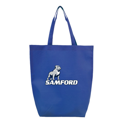 Samford Bulldogs Logo Q-Tees Non-Woven Gusset Bottom Tote