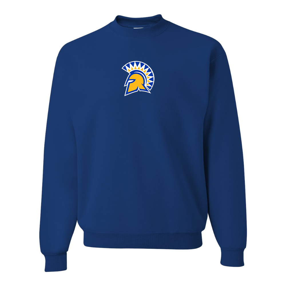 Men's San Jose State Spartans Logo JERZEES NuBlend Crewneck Sweatshirt