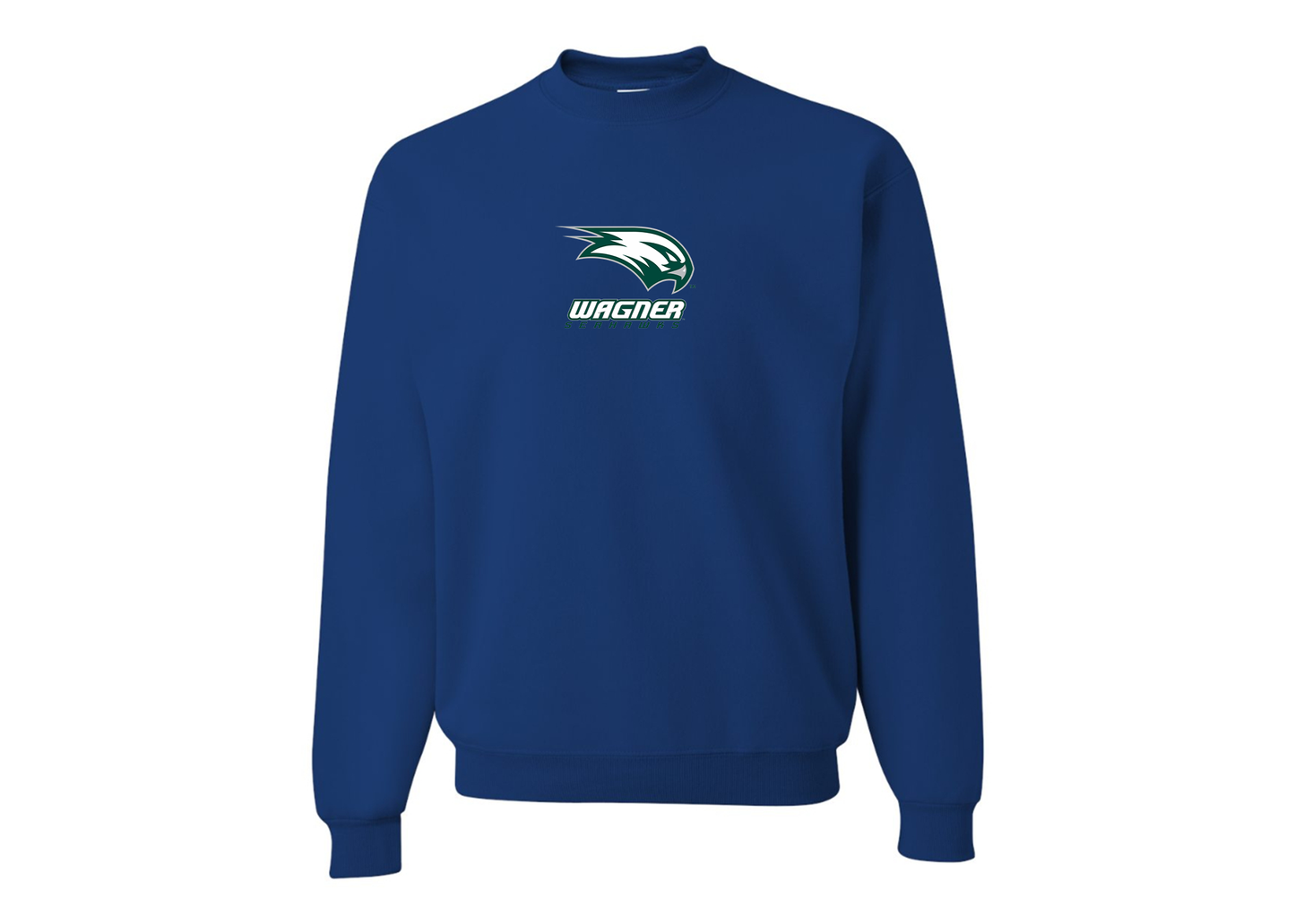 Men's Wagner Seahawks JERZEES NuBlend Crewneck Sweatshirt