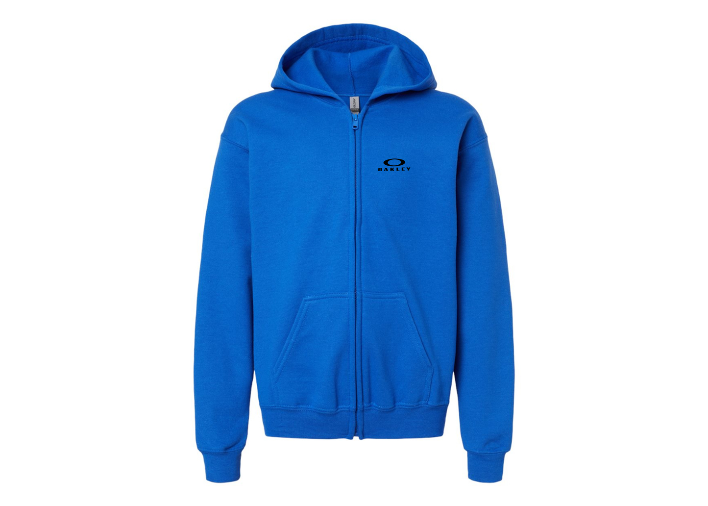 Gildan Heavy Blend Youth Oakley Logo Full Zip Hooded Sweatshirt