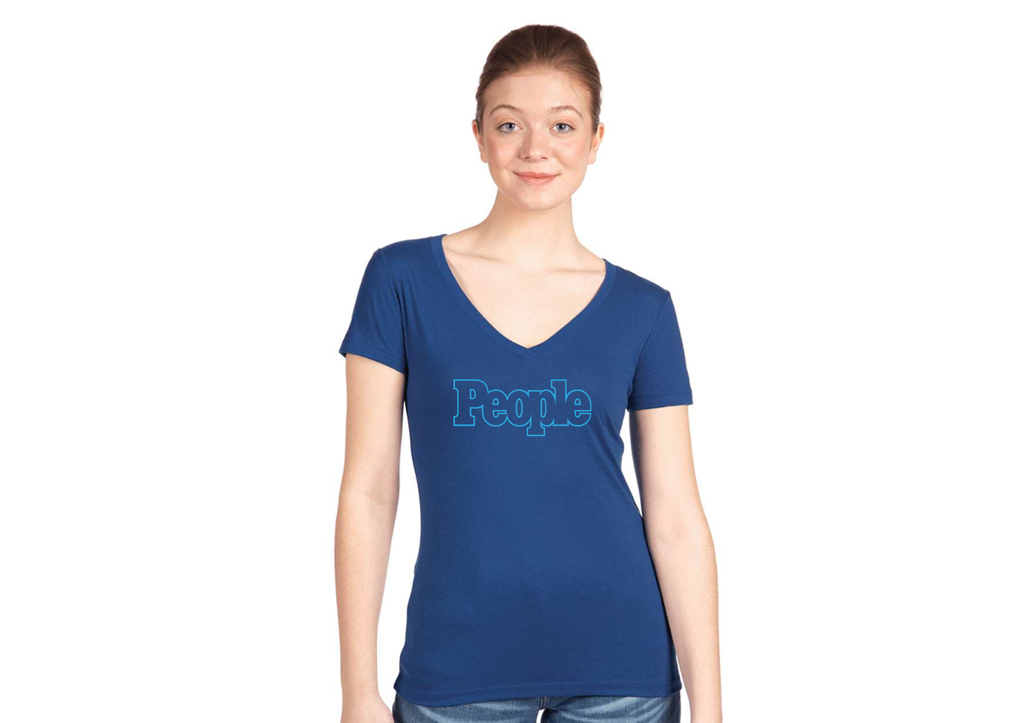 Women's People Magazine Logo  Next Level V-Neck T-Shirt