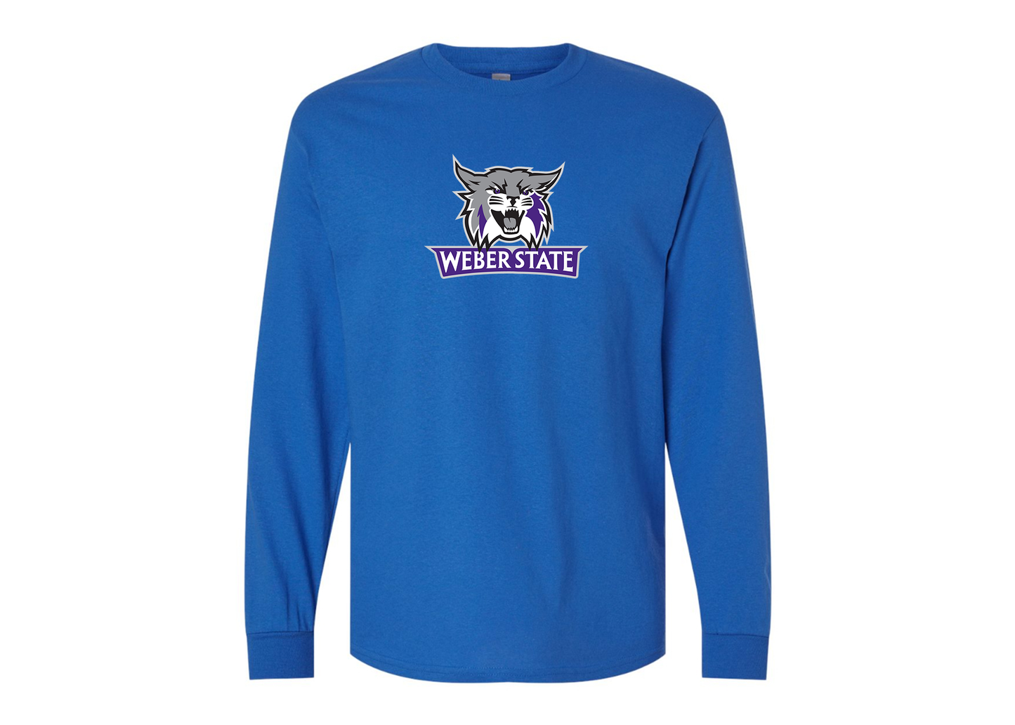 Men's Weber State Wildcats Gildan Heavy Cotton Long Sleeve T-Shirt