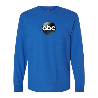 Men's Abc Logo Gildan Heavy Cotton Long Sleeve T-Shirt