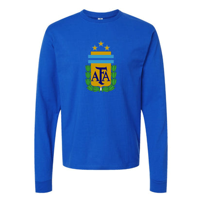 Men's Argentina National Soccer Team Long Sleeve T-Shirt