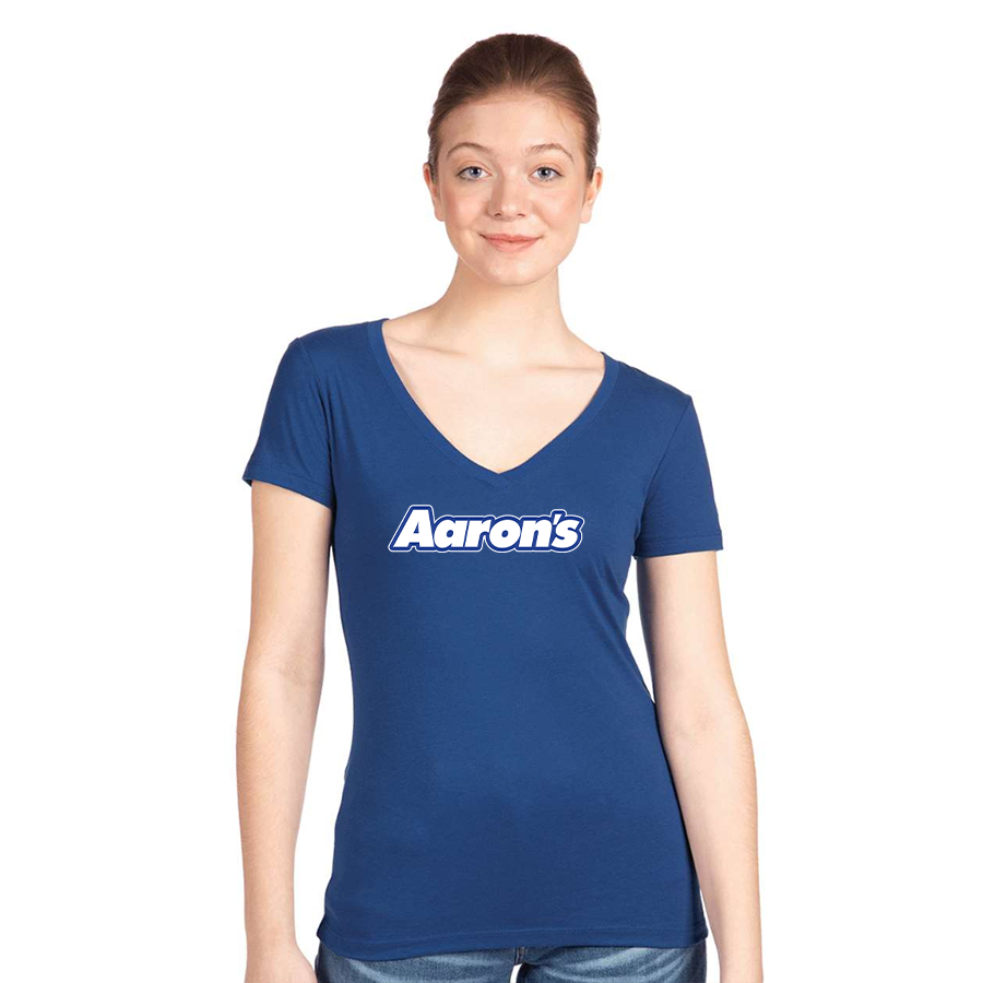 Women's Aaron_s Logo Next Level V-Neck T-Shirt