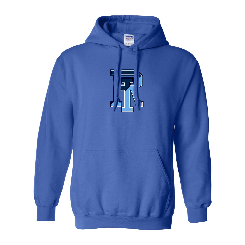Men's Rhode Island Rams Logo Gildan  Heavy Blend Hooded Sweatshirt