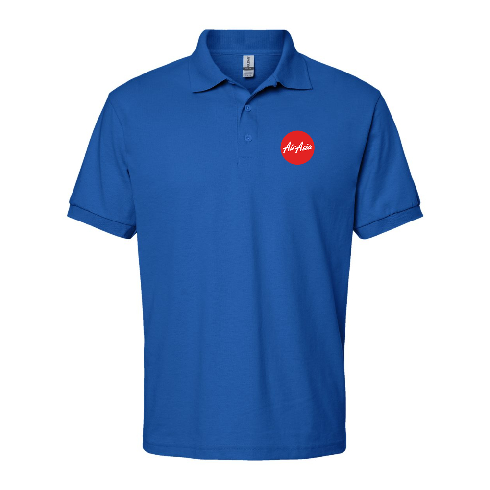 Men's Air Asia Logo Gildan Dry Blend Jersey Polo