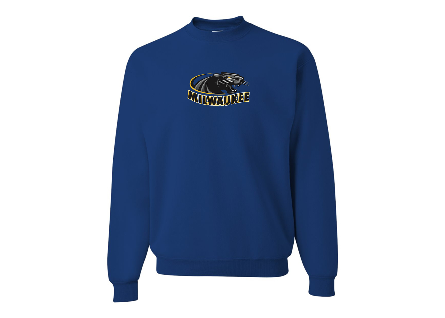 Men's Wisconsin Milwaukee Panthers JERZEES NuBlend Crewneck Sweatshirt