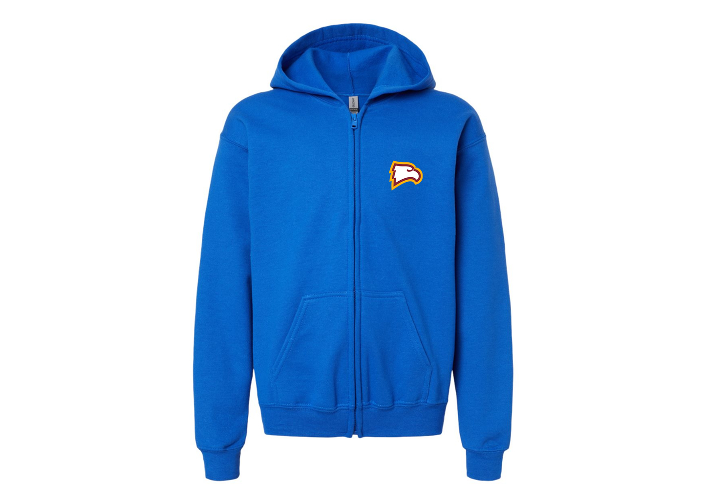 Gildan Heavy Blend Youth Winthrop Eagles Full Zip Hooded Sweatshirt