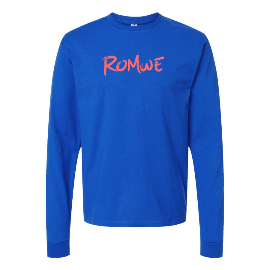 Men's Romwe Logo Long Sleeve T-Shirt