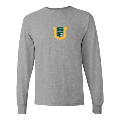 Men's San Francisco Dons Logo Gildan Heavy Cotton Long Sleeve T-Shirt