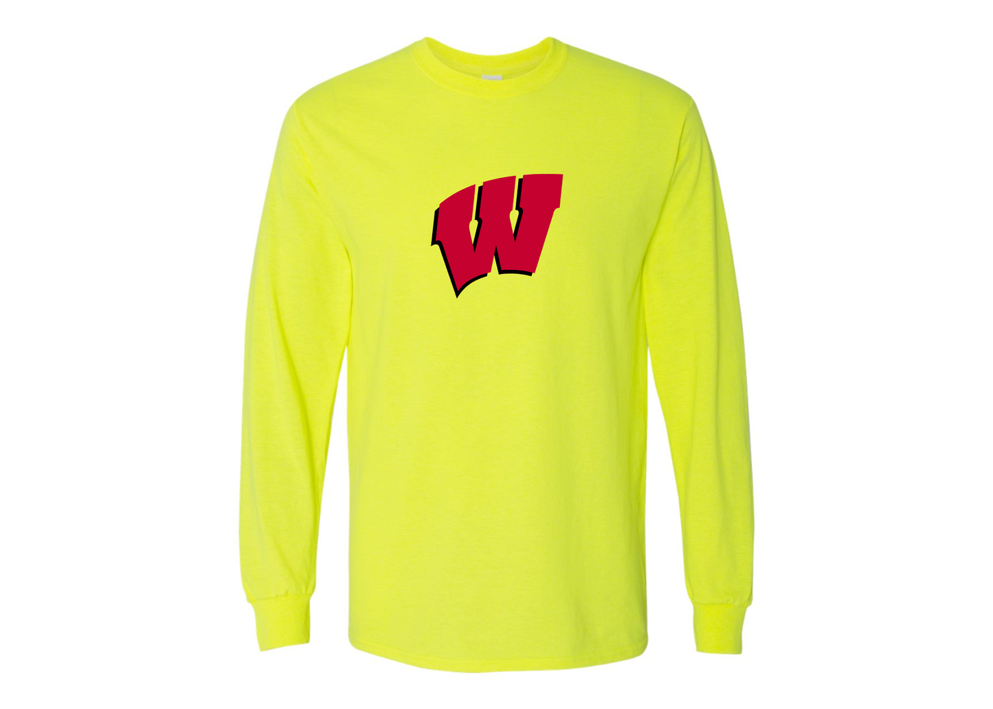 Men's Wisconsin Badgers Gildan Heavy Cotton Long Sleeve T-Shirt