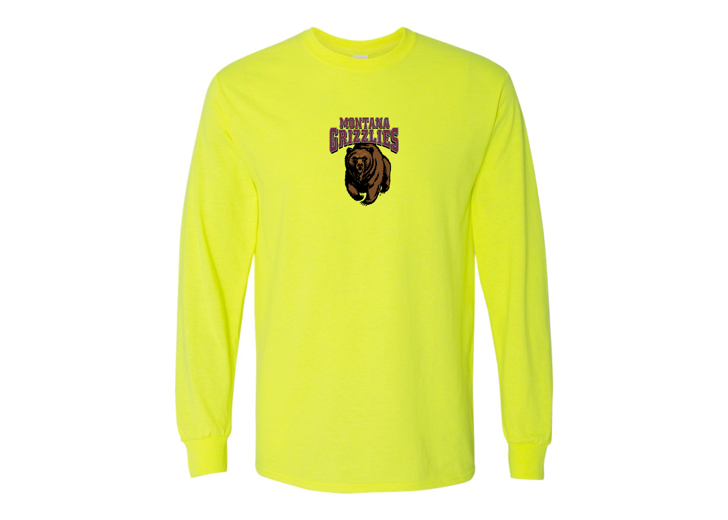 Men's Montana Grizzliesl Gildan Heavy Cotton Long Sleeve T-Shirt