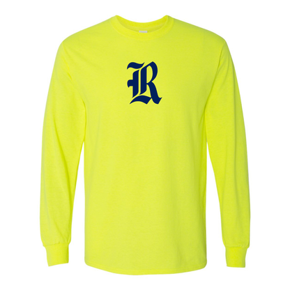 Men's Rice Owls Logo Gildan Heavy Cotton Long Sleeve T-Shirt