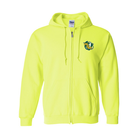 Men's William and Mary Tribe Gildan  Heavy Blend Full Zip Hooded Sweatshirt