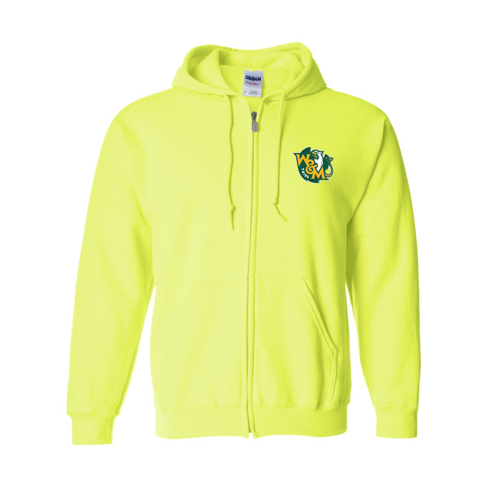 Men's William and Mary Tribe JERZEES NuBlend Full-Zip Hooded Sweatshirt