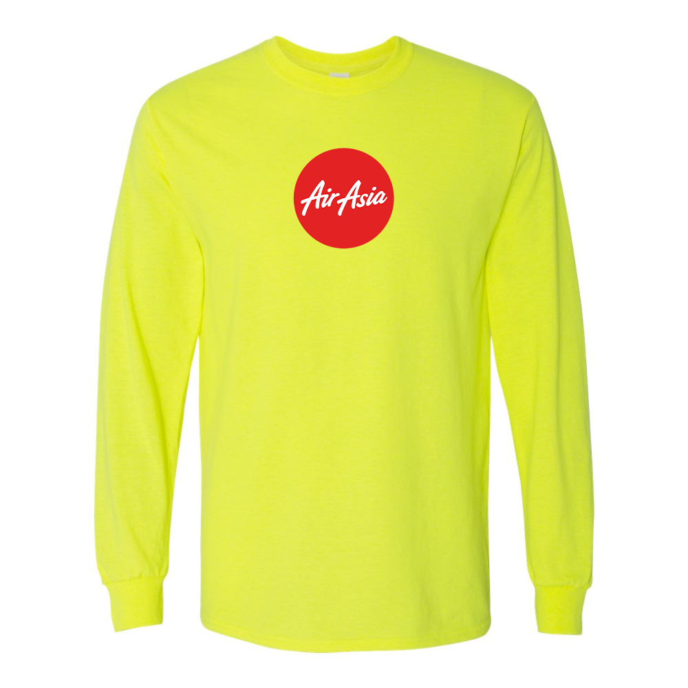 Men's Air Asia Logo Gildan Heavy Cotton Long Sleeve T-Shirt