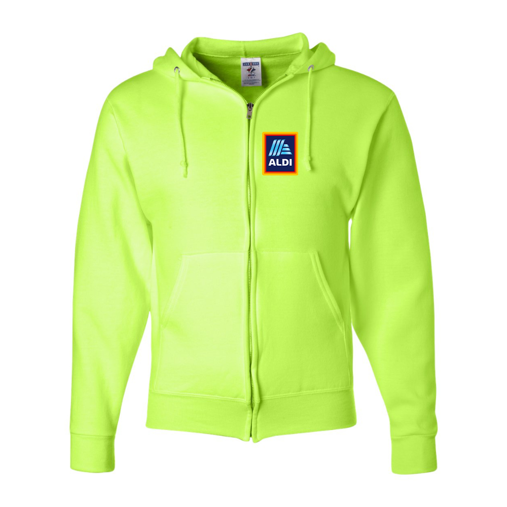 Men's Aldi Logo JERZEES NuBlend Full-Zip Hooded Sweatshirt