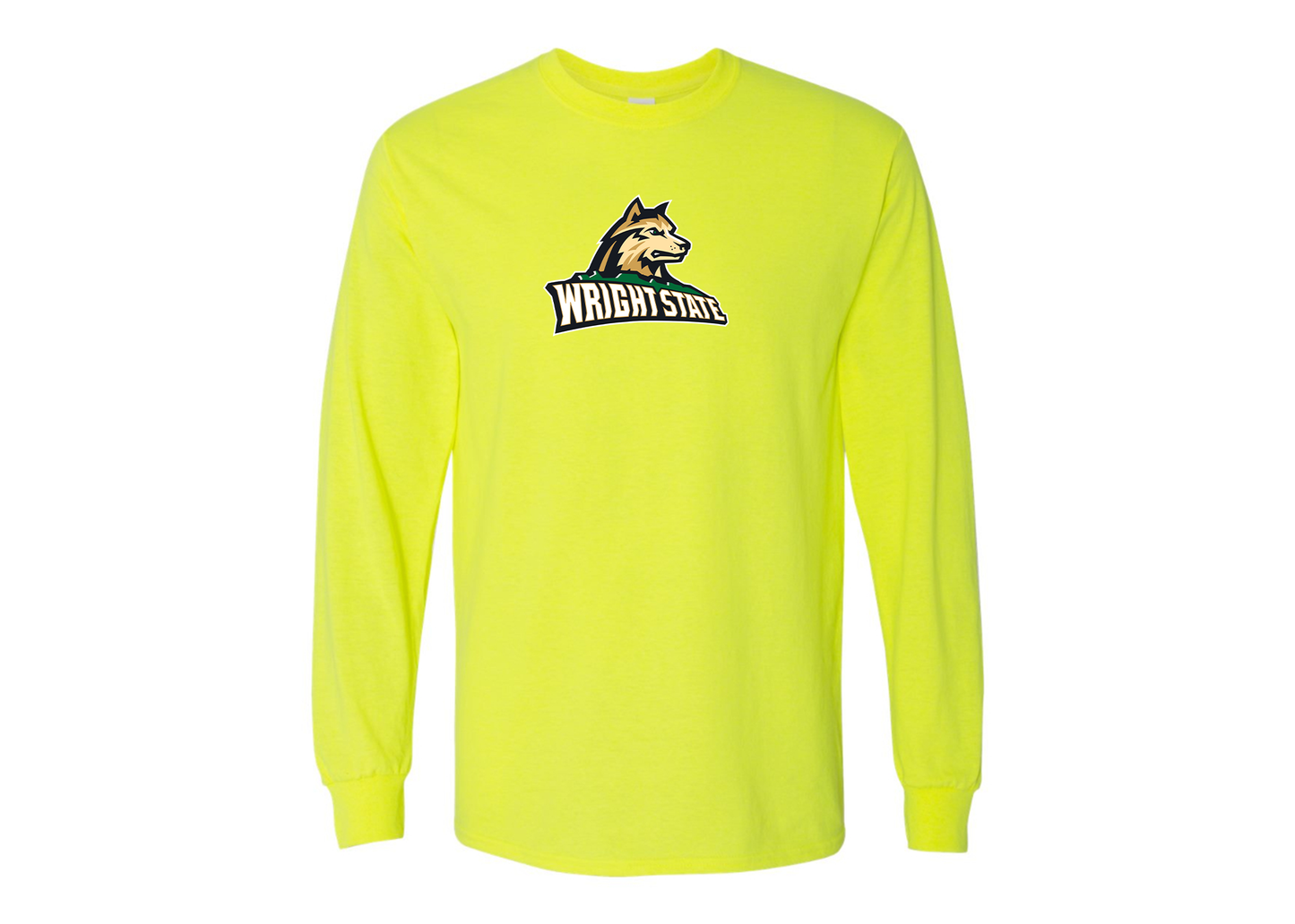 Men's Wright State Raiders Gildan Heavy Cotton Long Sleeve T-Shirt