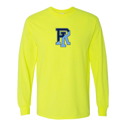 Men's Rhode Island Rams Logo Gildan Heavy Cotton Long Sleeve T-Shirt