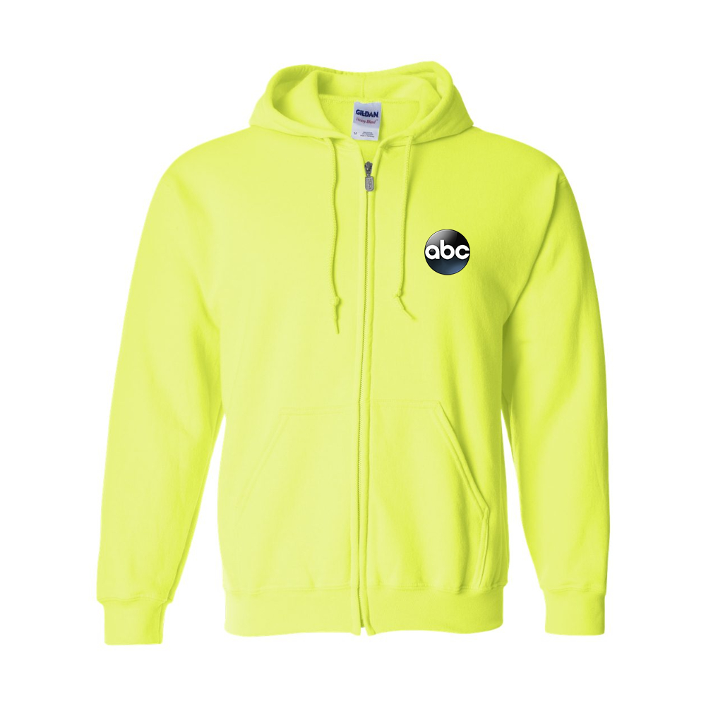 Men's Abc Logo Gildan  Heavy Blend Full Zip Hooded Sweatshirt