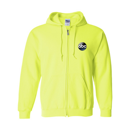 Men's Abc Logo Gildan  Heavy Blend Full Zip Hooded Sweatshirt