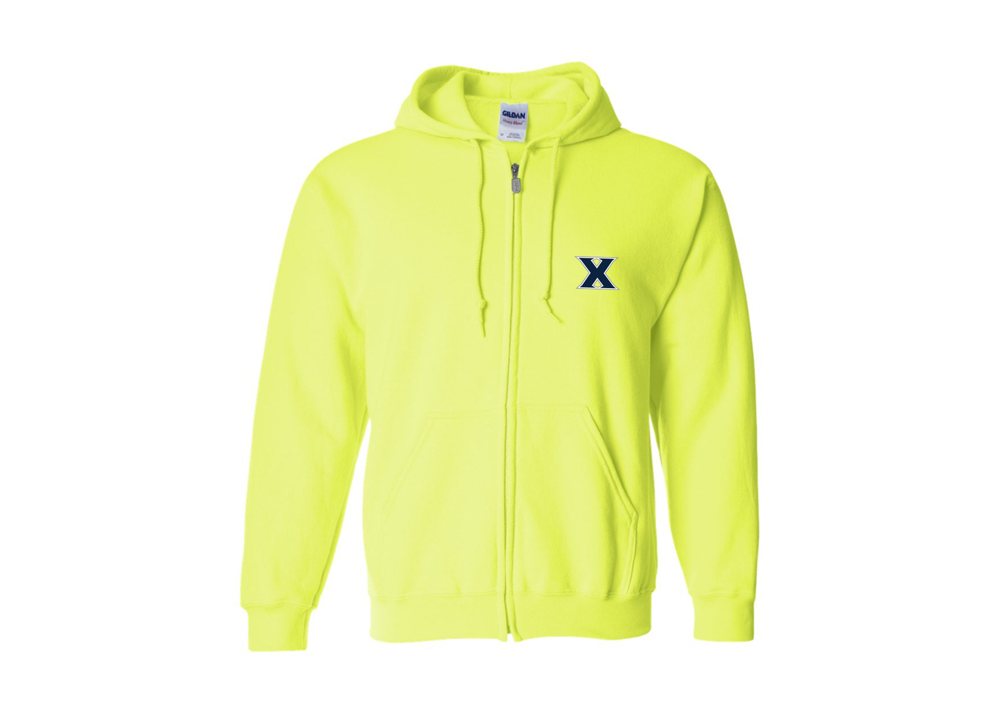 Men's Xavier Musketeers Gildan  Heavy Blend Full Zip Hooded Sweatshirt