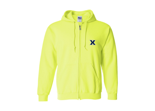Men's Xavier Musketeers Gildan  Heavy Blend Full Zip Hooded Sweatshirt