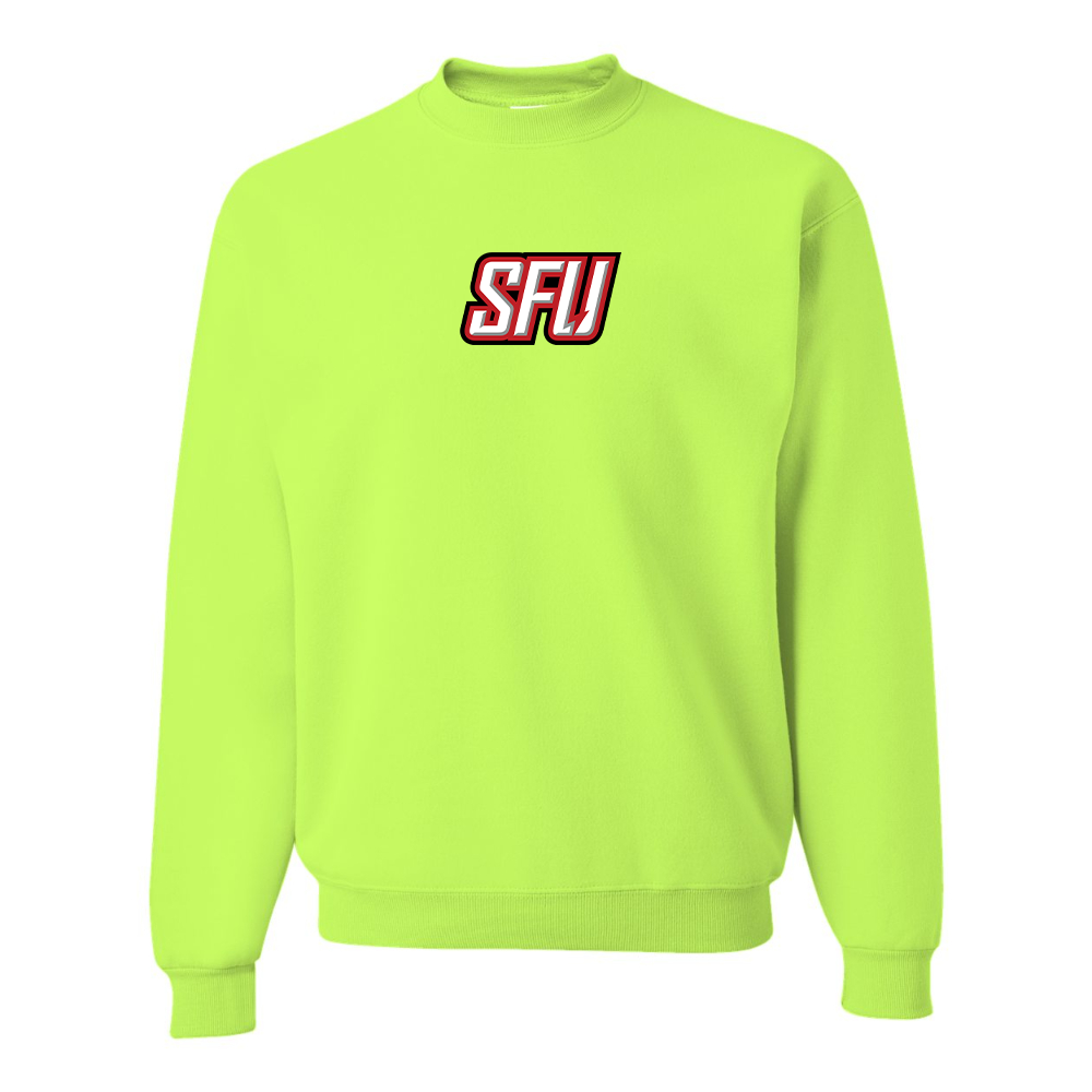 Men's Saint Francis Red Flash Logo JERZEES NuBlend Crewneck Sweatshirt