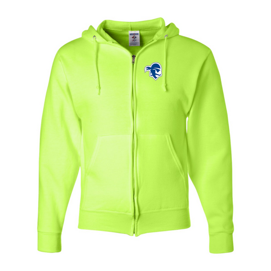Men's Seton Hall Pirates Logo JERZEES NuBlend Full-Zip Hooded Sweatshirt