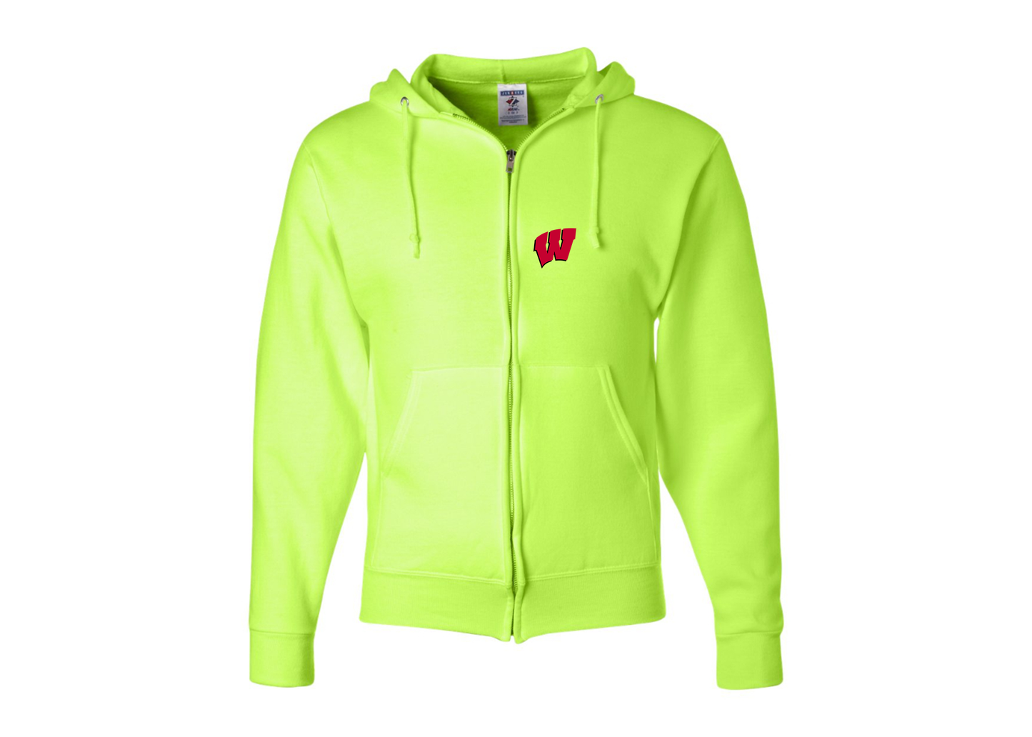 Men's Wisconsin Badgers JERZEES NuBlend Full-Zip Hooded Sweatshirt