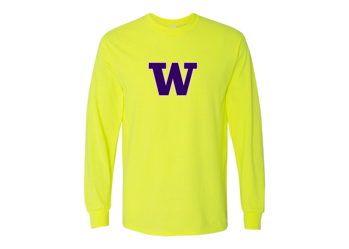 Men's Washington Huskies Gildan Heavy Cotton Long Sleeve T-Shirt