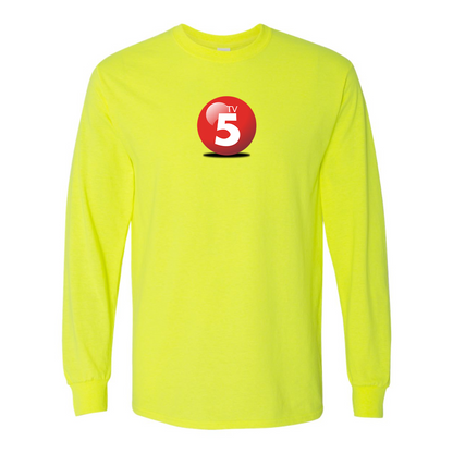 Men's ABC TV5 Logo Gildan Heavy Cotton Long Sleeve T-Shirt