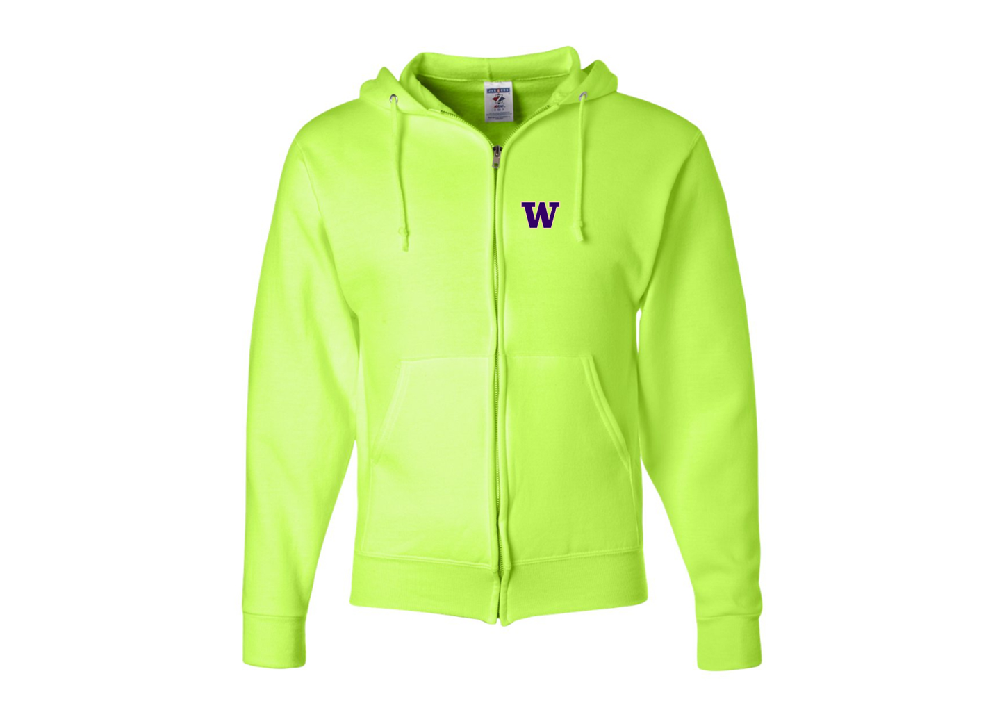 Men's Washington Huskies JERZEES NuBlend Full-Zip Hooded Sweatshirt