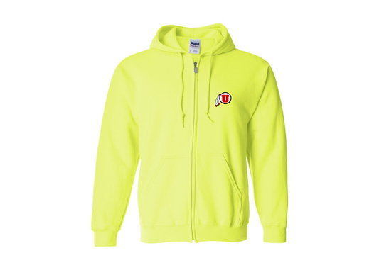 Men's Utah Utes Gildan  Heavy Blend Full Zip Hooded Sweatshirt