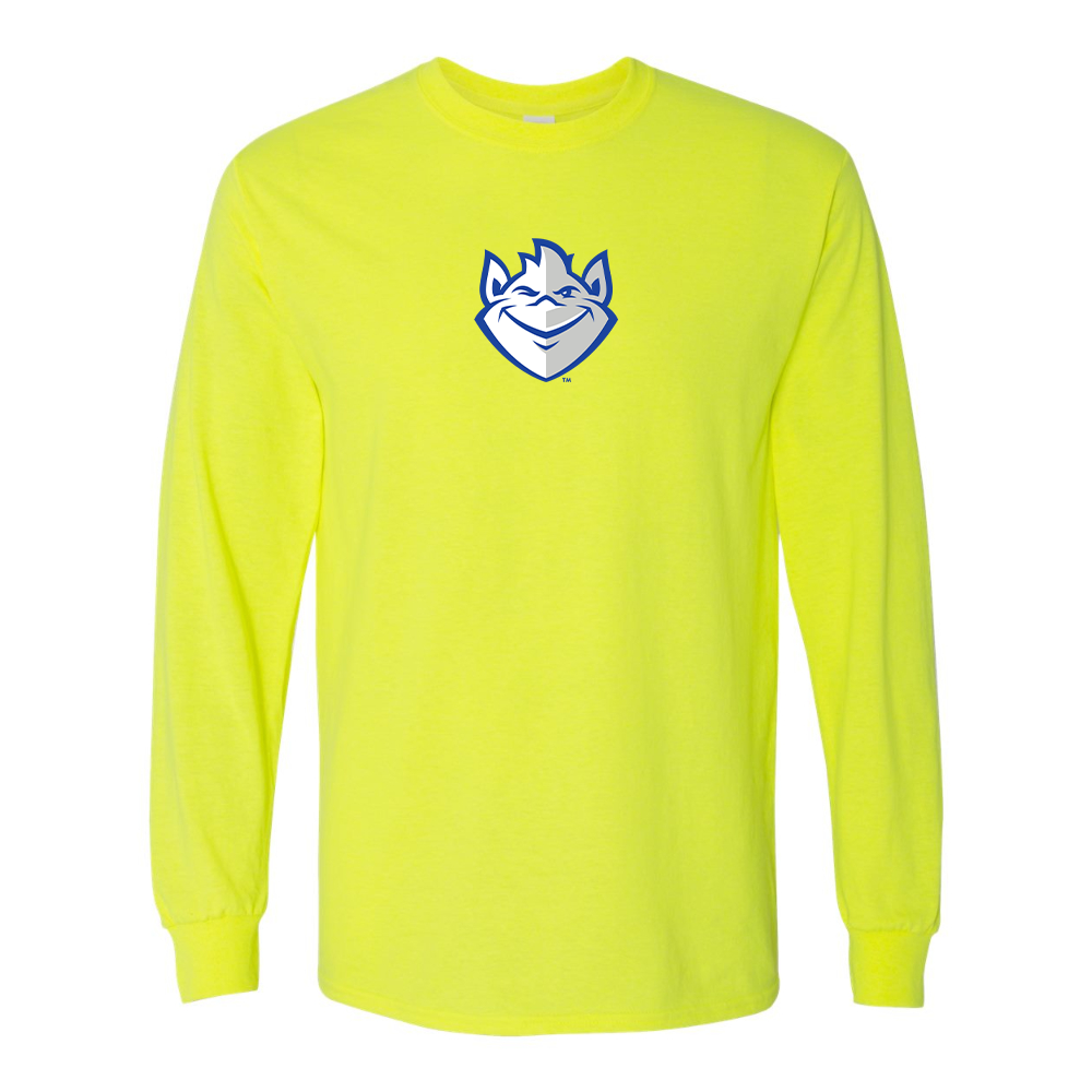 Men's Saint Louis Billikens Logo Gildan Heavy Cotton Long Sleeve T-Shirt