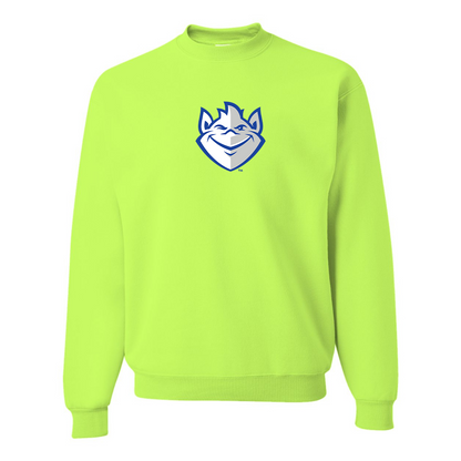 Men's Saint Louis Billikens Logo JERZEES NuBlend Crewneck Sweatshirt