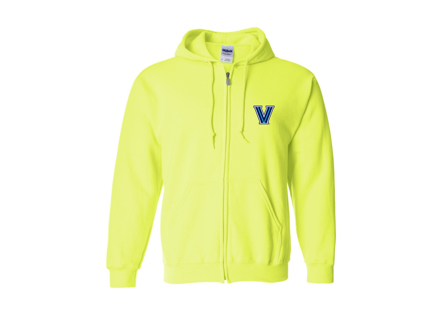 Men's Villanova Wildcats Gildan  Heavy Blend Full Zip Hooded Sweatshirt