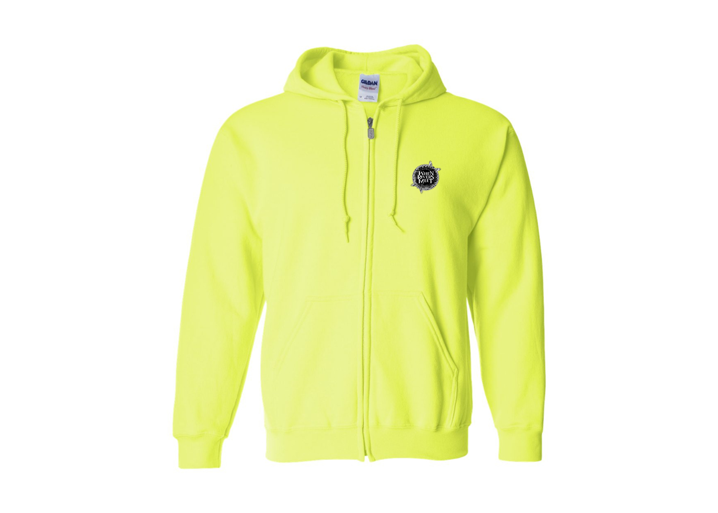 Men's When Rivers Meet Gildan  Heavy Blend Full Zip Hooded Sweatshirt