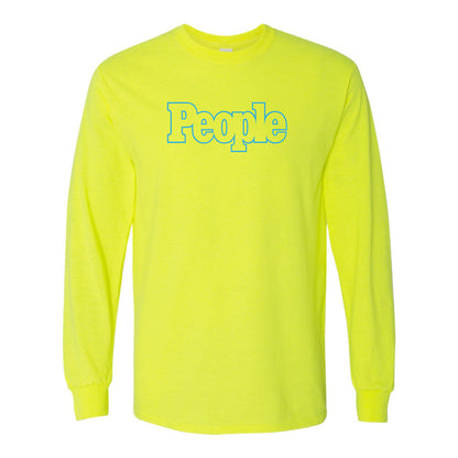 Men's People Magazine Logo Gildan Heavy Cotton Long Sleeve T-Shirt