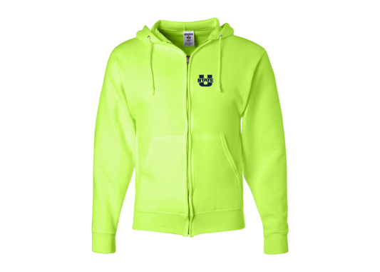 Men's Utah State Aggies JERZEES NuBlend Full-Zip Hooded Sweatshirt