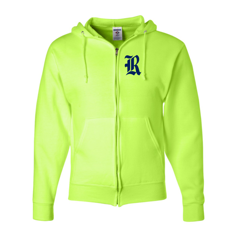 Men's Rice Owls Logo JERZEES NuBlend Full-Zip Hooded Sweatshirt