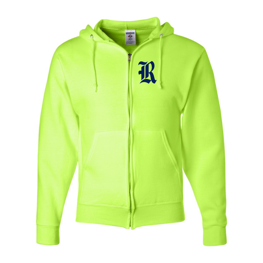 Men's Rice Owls Logo JERZEES NuBlend Full-Zip Hooded Sweatshirt