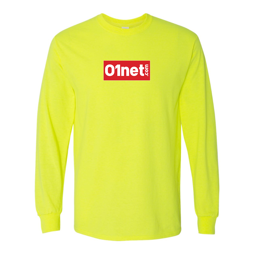 Men's 01net Logo Gildan Heavy Cotton Long Sleeve T-Shirt