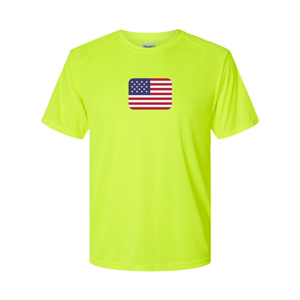 Men's American-Flag-Emoji Polyester T-Shirt