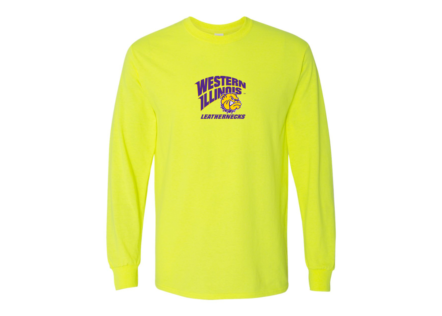 Men's Western Illinois Leathernecks Gildan Heavy Cotton Long Sleeve T-Shirt
