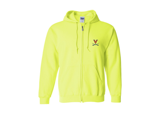 Men's Virginia Cavaliers Gildan  Heavy Blend Full Zip Hooded Sweatshirt