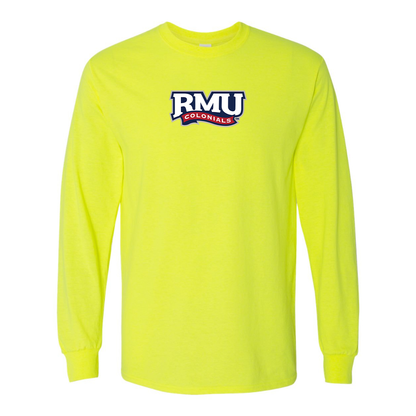 Men's Robert Morris Colonials Logo Gildan Heavy Cotton Long Sleeve T-Shirt
